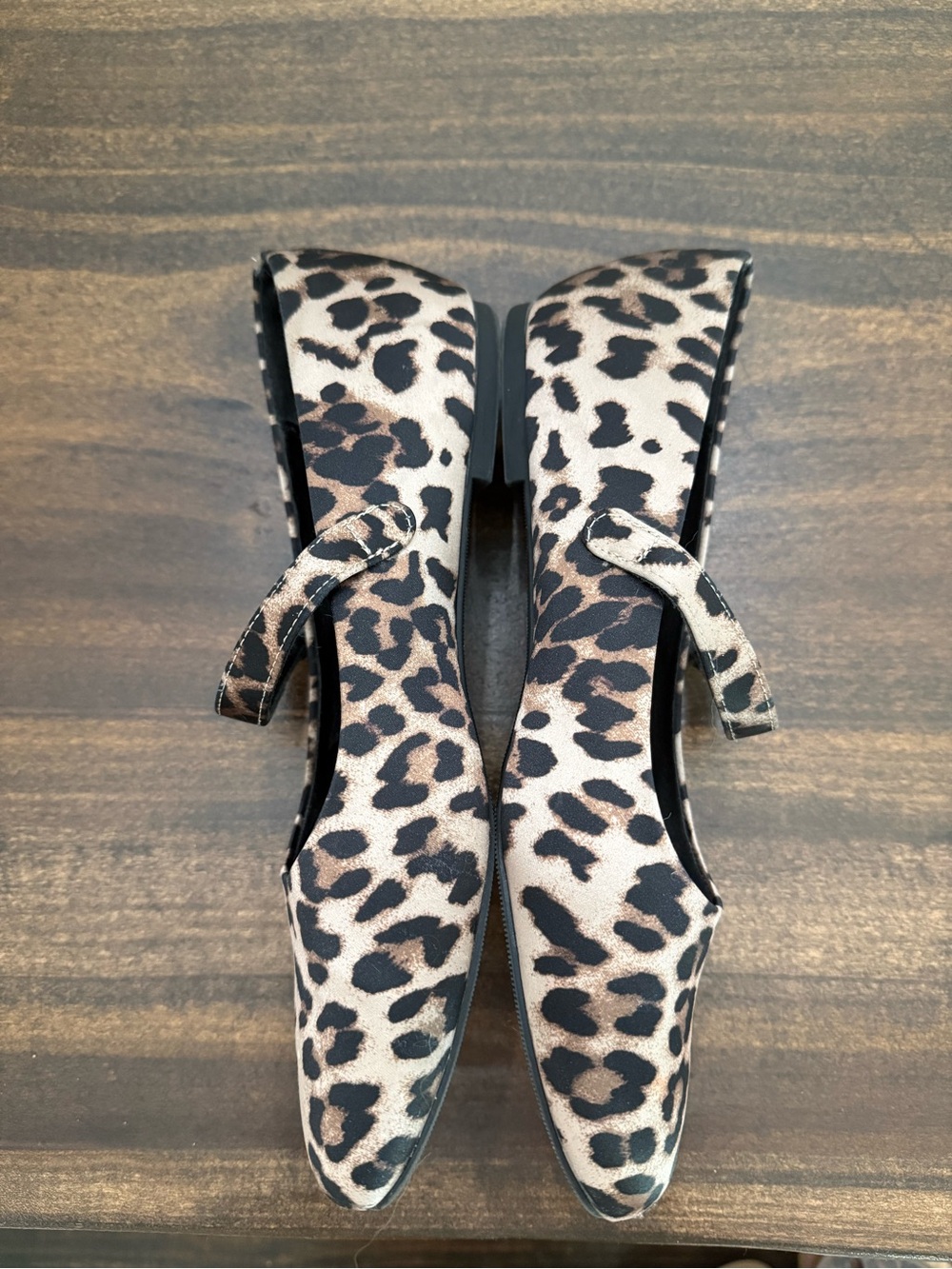 GAP Leopard Print Mary Jane Flats in Tan and Black - Picture 5 of 10